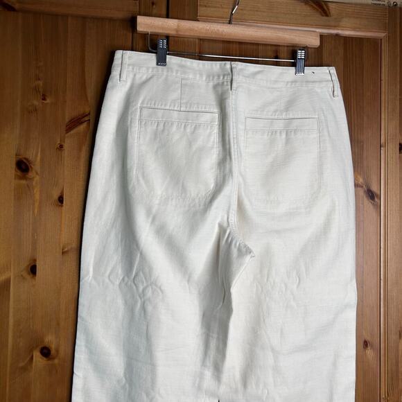J. Crew Straight Leg Pants Women’s 12 Ivory Coastal Grandma Office Classic Chic - Picture 9 of 10